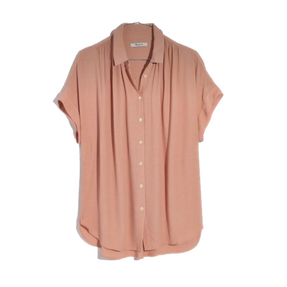 Madewell Central Drapey Shirt Pink NEW